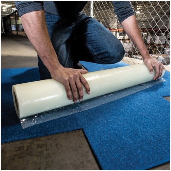 SURFACE SHIELDS CS2450W Carpet Shield, 50 ft L, 24 in W, Acrylic/Polyethylene, Clear - 5