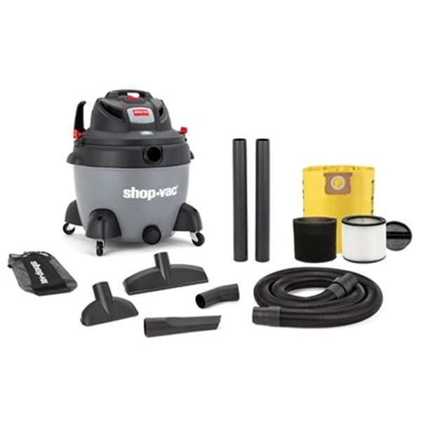 Shop-Vac 8252600 Wet/Dry Vacuum, 16 gal Vacuum, Cartridge Filter, 6.5 hp, 120 V - 2