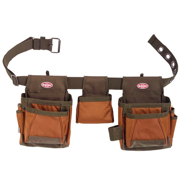 50250 Handyman's Rig, 52 in Waist, Poly Ripstop Fabric, Brown/Green, 11-Pocket