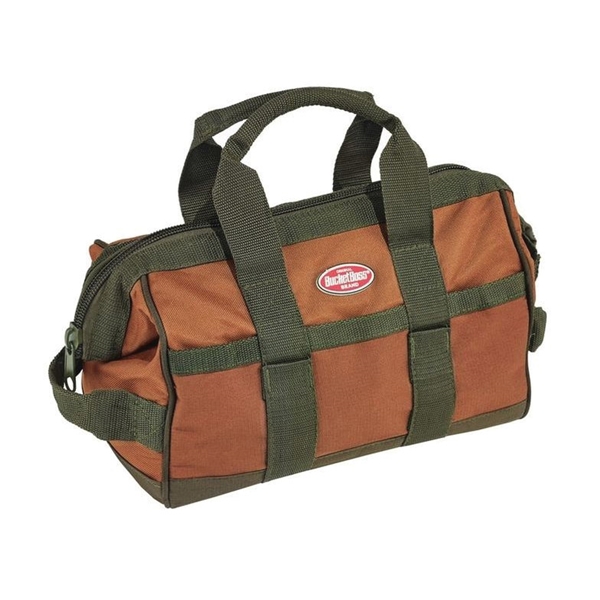Original 60012 Gatemouth Tool Bag, 12 in W, 7 in D, 9 in H, 16-Pocket, Poly Ripstop Fabric, Brown