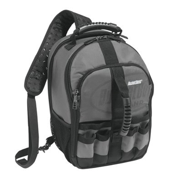 Professional Series 65160 Sling Pack Tool Bag, 10-1/2 in W, 8 in D, 15 in H, 24-Pocket, Poly Fabric