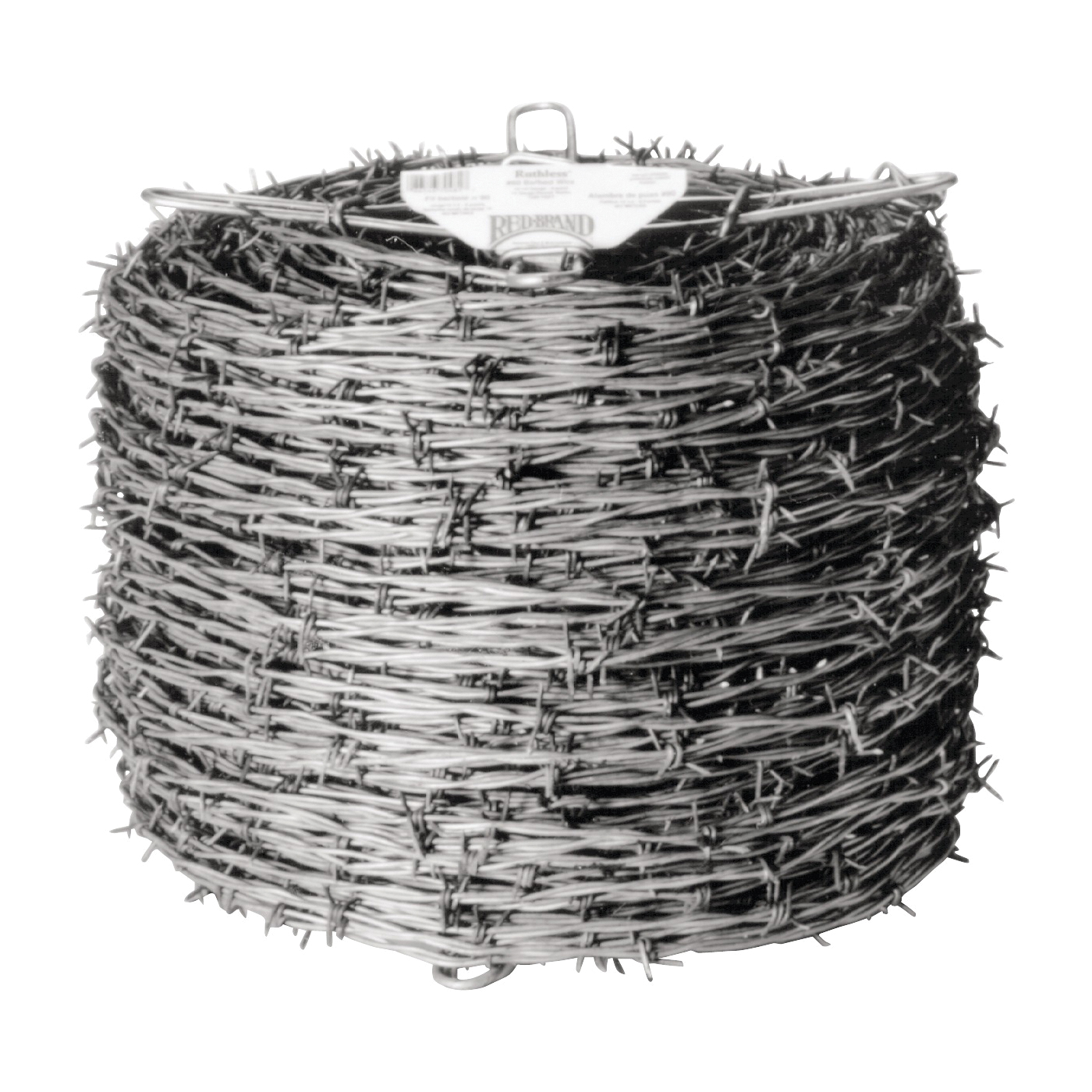 70481 Barbed Wire, 1320 ft L, 12-1/2 Gauge, 5 in Points Spacing, Galvanized Steel