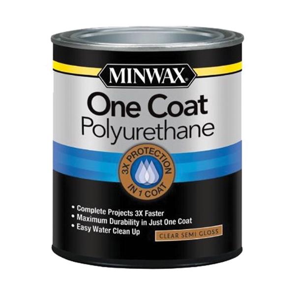 356150000 Polyurethane, Semi-Gloss, Liquid, Clear, 1 qt