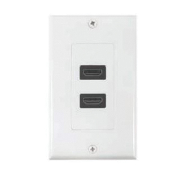 Zenith VW3001WJHD2W HDMI Wallplate, 7-1/2 in L, 3-3/4 in W, 1 -Gang, Plastic, White, Flush Mounting