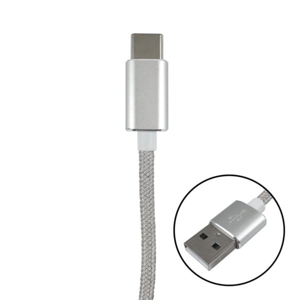 PM1003UCBW USB Cable, Silver Sheath