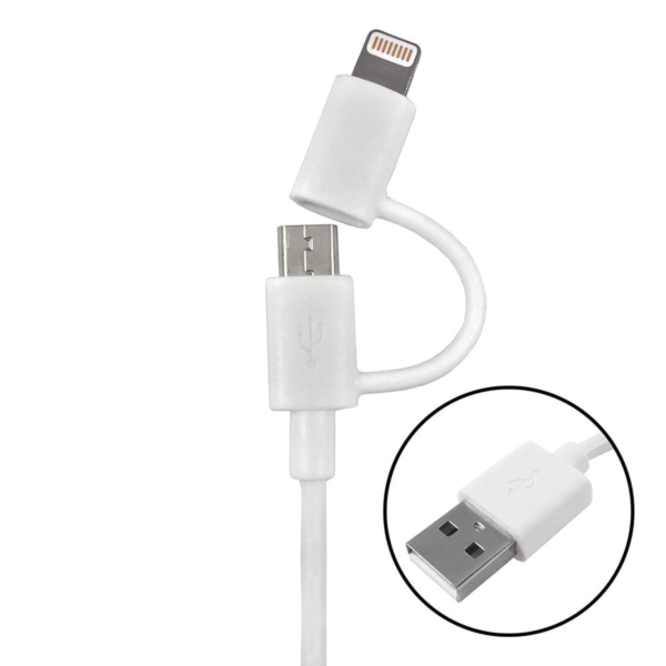 Zenith PM1002MU8ADP Charging Cable, White, 3 ft L