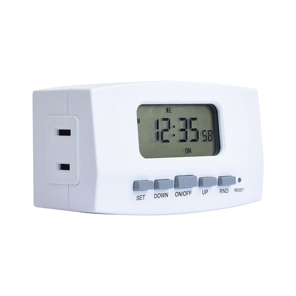 TE402WHB Digital Timer, 8 A, 2 to 30 min Cycles, 24 hr Time Setting, White