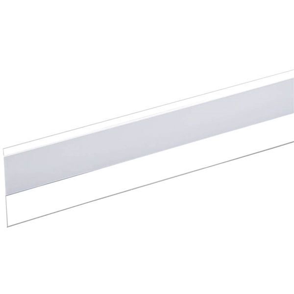 Frost King DS101CL Self-Stick Door Sweep, 36 in L, 1-1/2 in Insert, Vinyl Flange, Vinyl Insert
