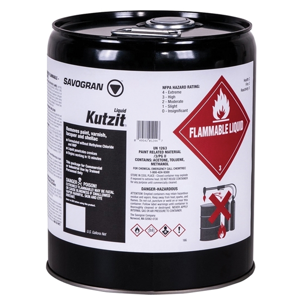 01244 Paint/Varnish Remover, Liquid, 5 gal, Drum,