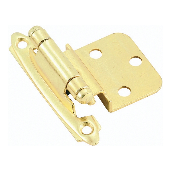 Amerock BPR34283 Cabinet Hinge, 3/8 in Inset, Polished Brass
