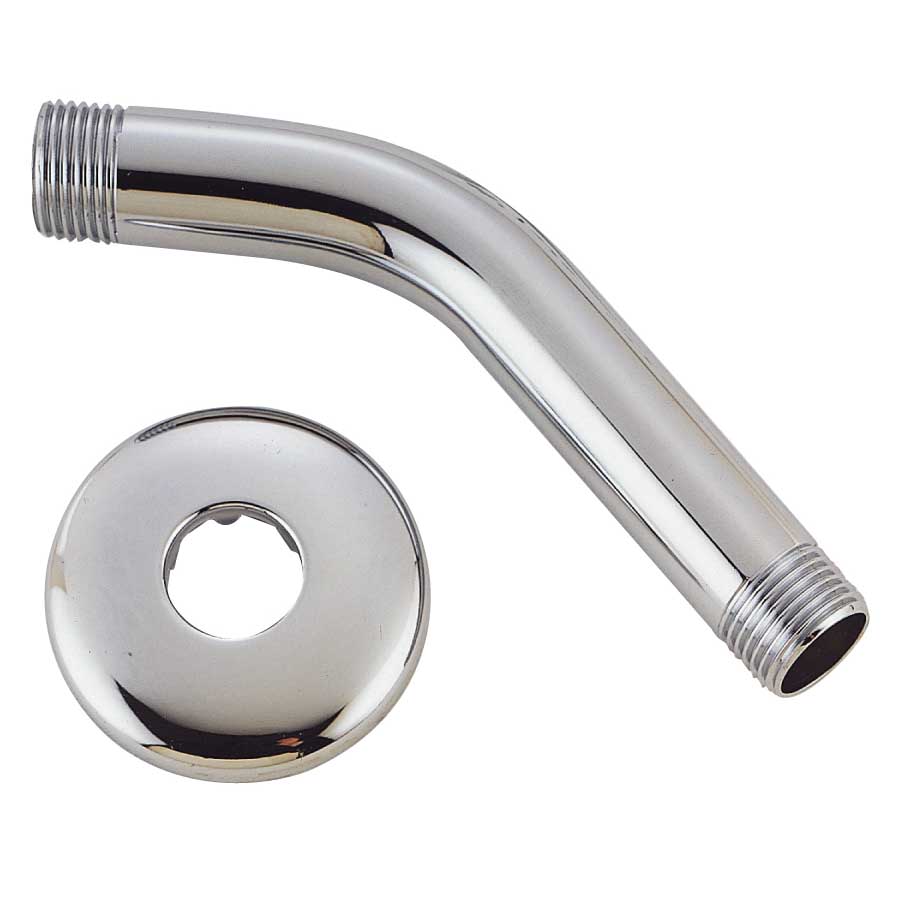 A558215CP-OBF1 Shower Arm with Flange, 1/2-14 Connection, Threaded, 2.25 in L, Stainless Steel
