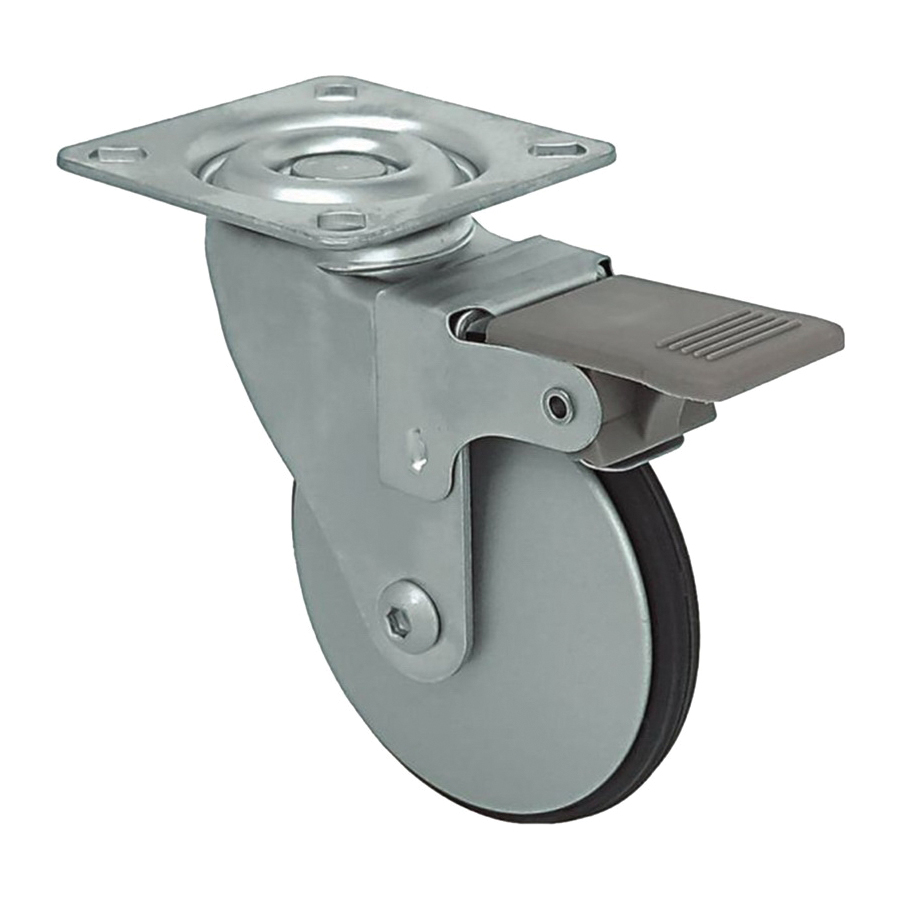 SHEPHERD HARDWARE 6289 Shepherd Hardware 6289 Swivel Caster, 3 in Dia Wheel, Aluminum/Polyurethane Wheel, 77 lb - 1