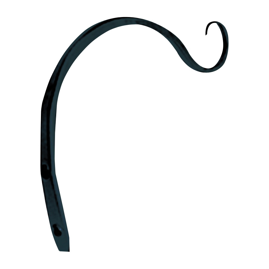 GF-3022 Hanging Plant Hook, 5-3/4 in L, Black, Powder-Coated, Wall Mount Mounting