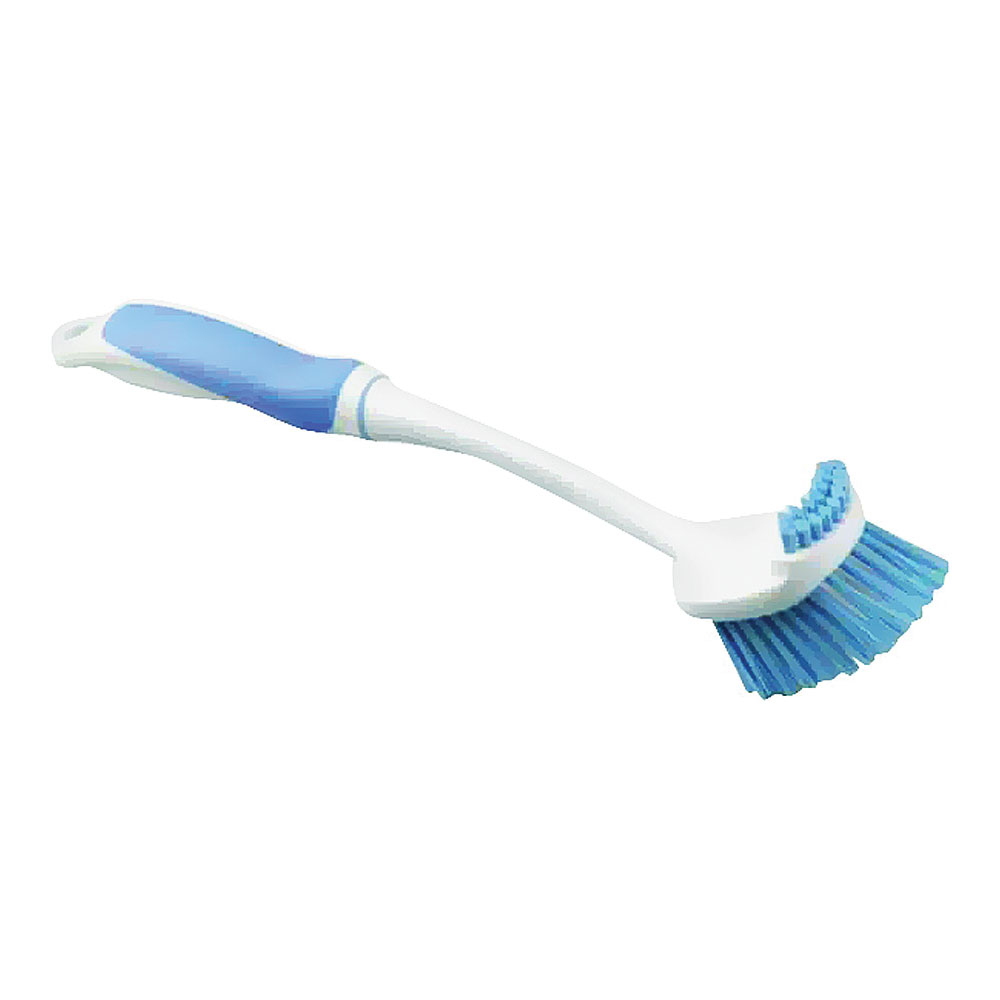 YB33273L Dishwash Brush, 1-1/8 in L Trim, 2-1/4 in W Brush, PP/PVC Bristle, 12 in L, PP/TPE Handle