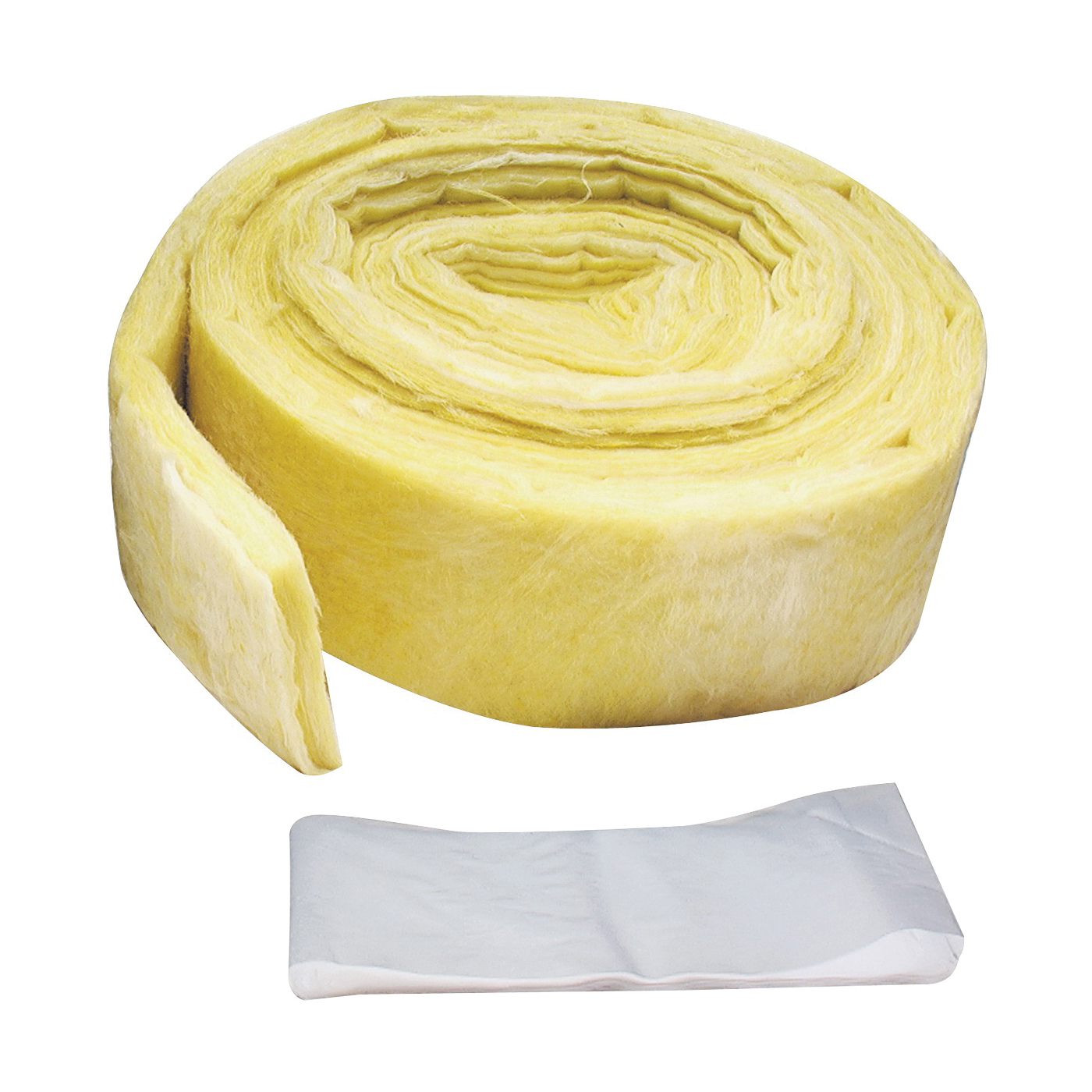 04929 Pipe Insulation Wrap, 25 ft L, 1/2 in Thick, Fiberglass, Yellow