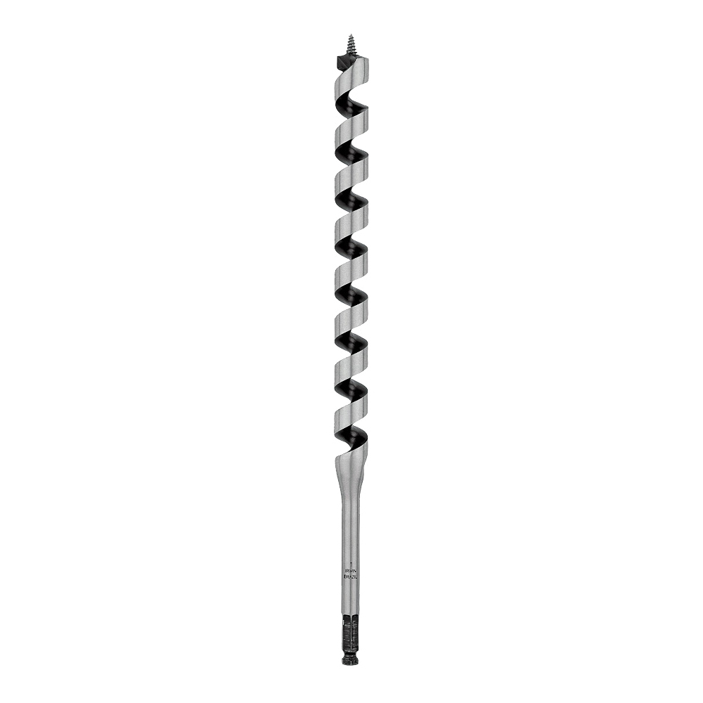 4935572 Auger Drill Bit, 1-1/16 in Dia, 17 in OAL, Hollow Center Flute, 7/16 in Dia Shank, Hex Shank