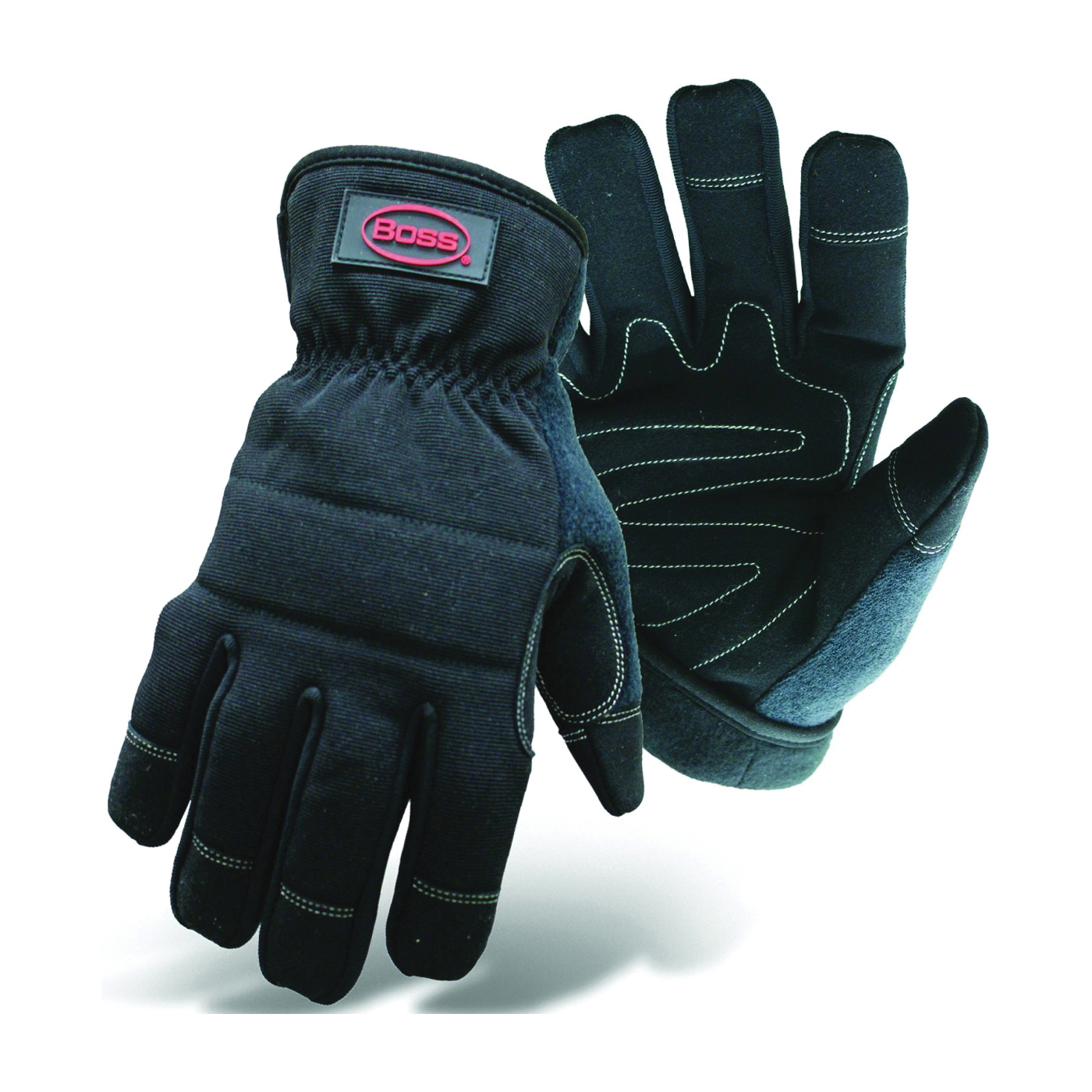 5207M Utility Gloves, M, Wing Thumb, Fleece, Black