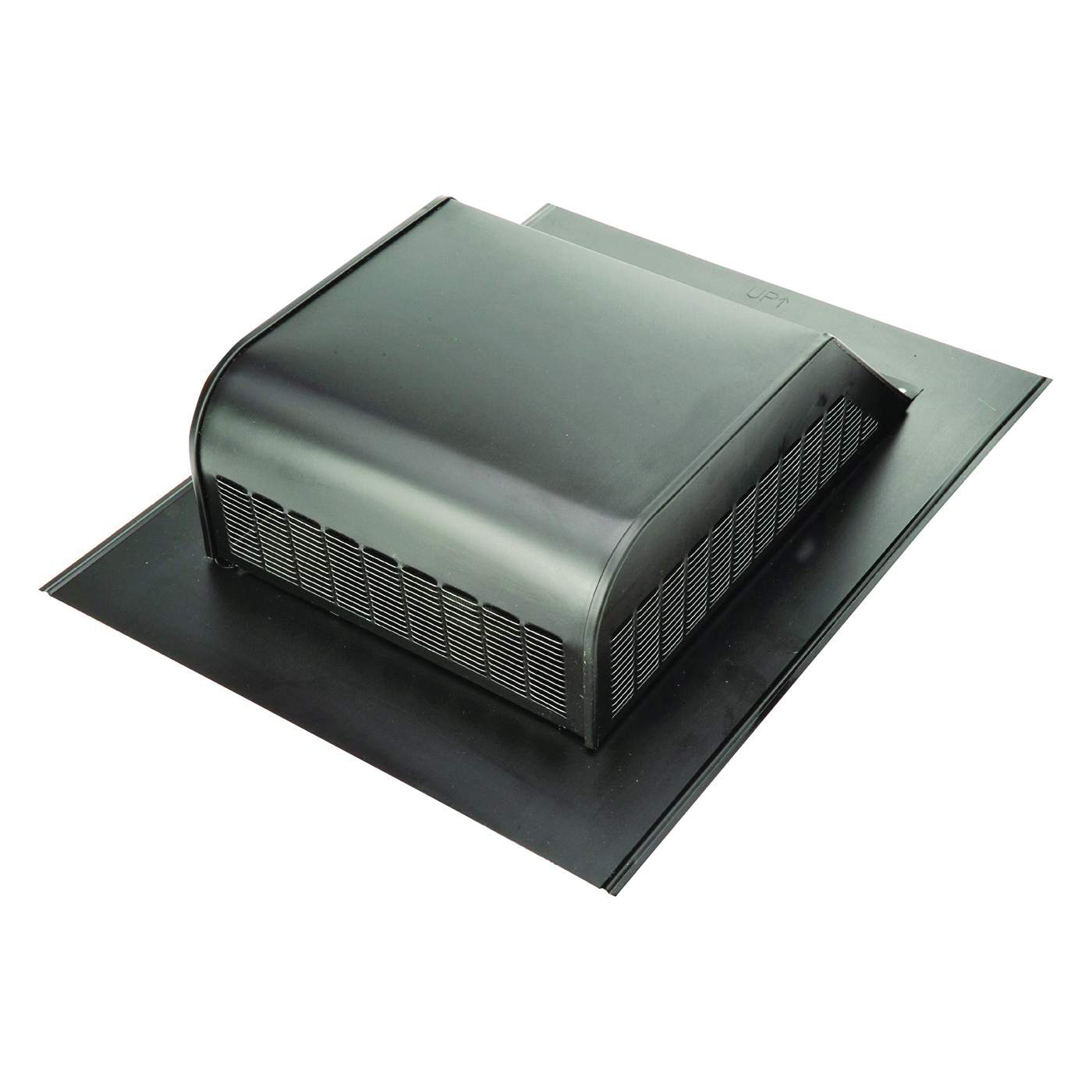 LomanCool 750GSB Static Roof Vent, 16 in OAW, 50 sq-in Net Free Ventilating Area, Steel, Black, Galvanized