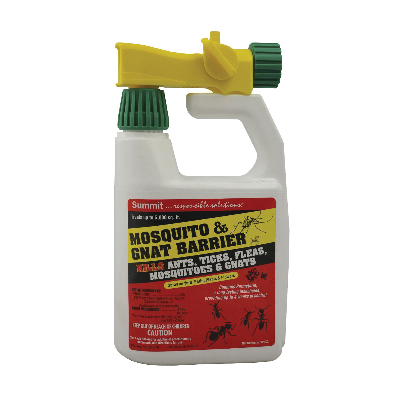 010-6 Mosquito and Gnat Barrier, Liquid, Slight Chemical, 32 oz Spray Bottle