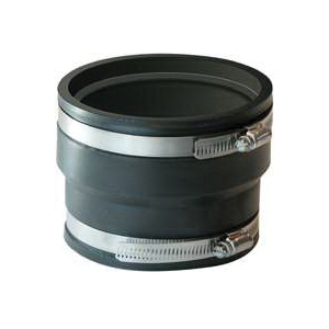 Fernco P1070-33 Flexible Coupling, 3 in, PVC, Black, 4.3 psi Pressure