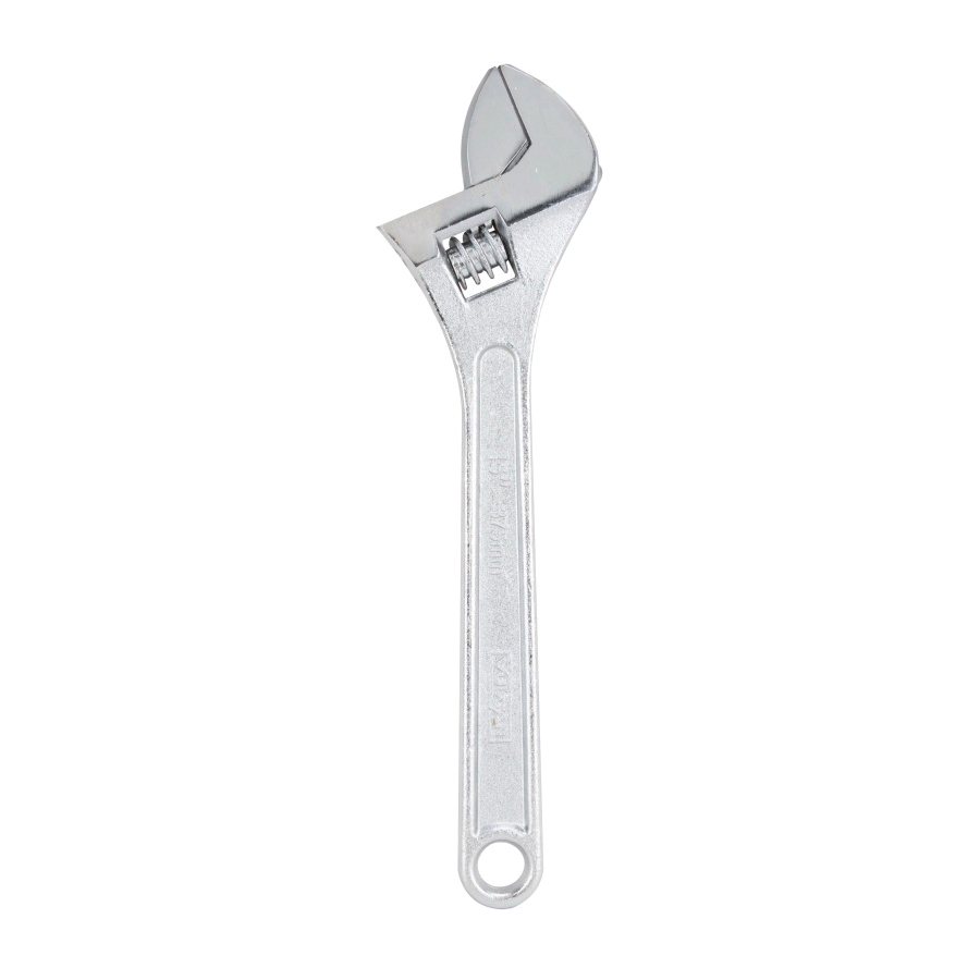 JLO-060 Adjustable Wrench, 15 in OAL, Steel, Chrome