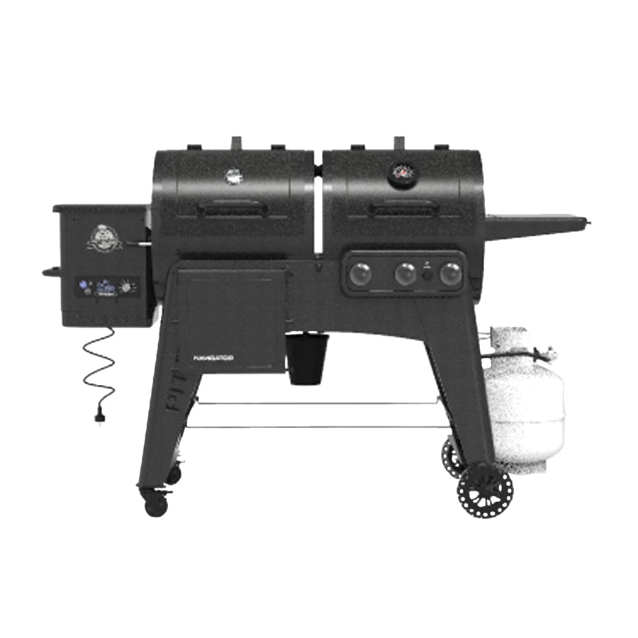 PBCBG123010529 Pellet Grill, 40,000 Btu, 1200 sq-in Primary Cooking Surface, Steel Body, Black