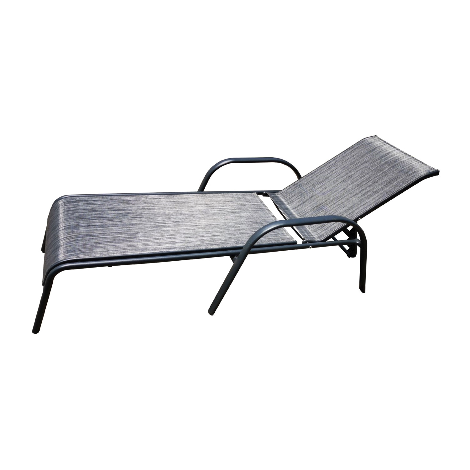 50667 Chaise Lounge, 25.59 in W, 37.4 in H, Grey Textiline Seat, Steel Powder Coated Frame