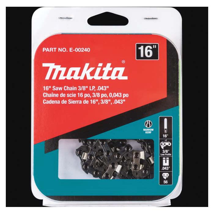 Makita E-00240 Chainsaw Chain, 90PX Chain, 0.043 in Gauge, 3/8 in TPI/Pitch, 56-Link - 2