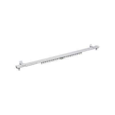 KN42/1P Curtain Rod, 40 to 78 in L, Steel, White