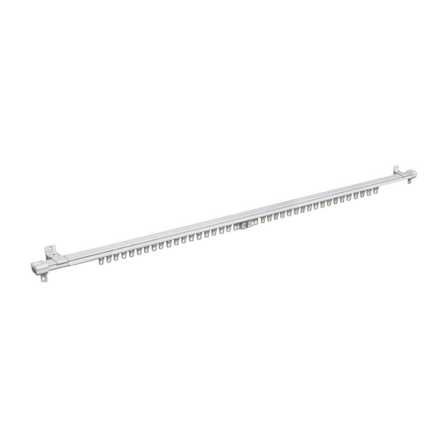 KN43/1P Curtain Rod, 78 to 150 in L, Steel, White