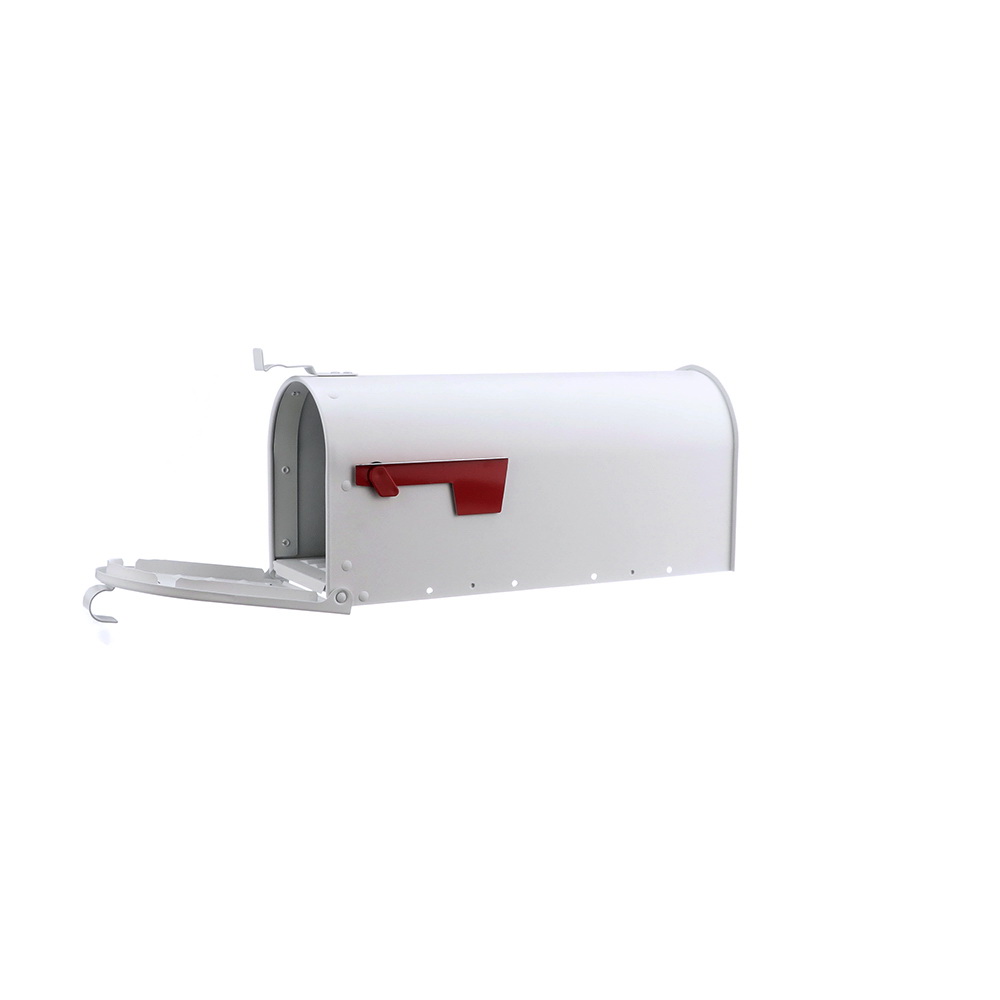 Gibraltar Mailboxes ADM11W01 Mailbox, 800 cu-in Capacity, Aluminum, Powdered, 6.9 in W, 20.8 in D, 9-1/2 in H, White