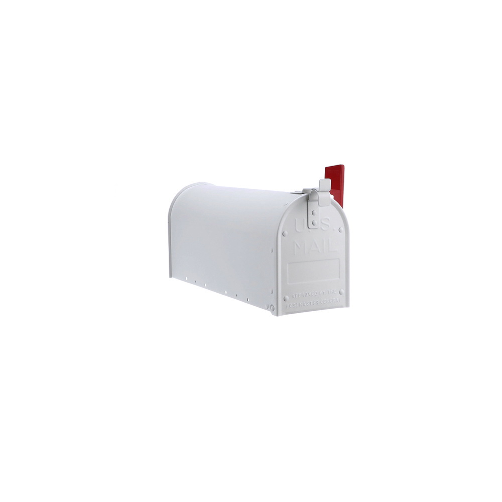 Gibraltar Mailboxes ADM11W01 Mailbox, 800 cu-in Capacity, Aluminum, Powdered, 6.9 in W, 20.8 in D, 9-1/2 in H, White