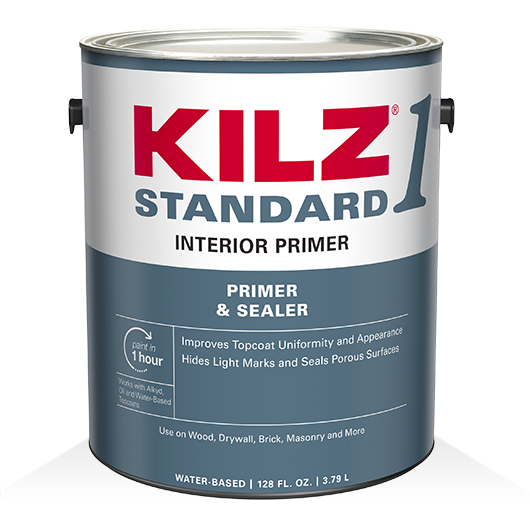 L201105 Kilz Standard Interior Primer, Flat, White, 5 gal