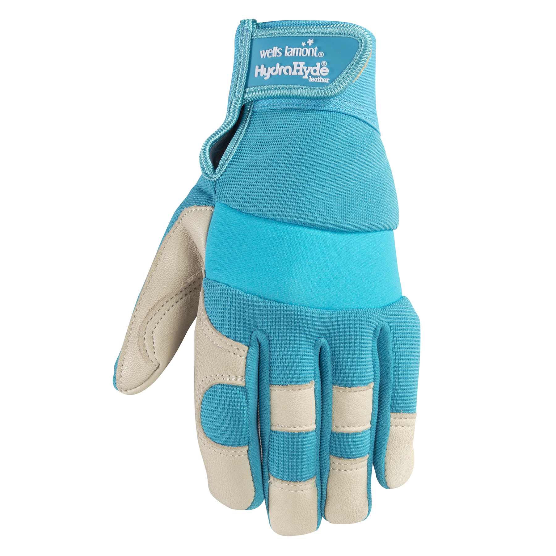 3204-M Work Gloves, Women's, M, Spandex Back, Blue/White
