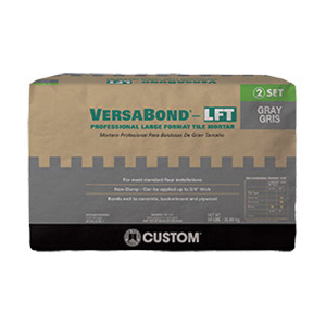 Custom VersaBond Series VBLFTMG50 Tile Mortar, Gray, Solid, 50 lb, Bag