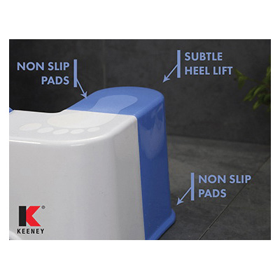 Plumb Pak SQT1C Toilet Stool, Blue/White, 7 in W - 2