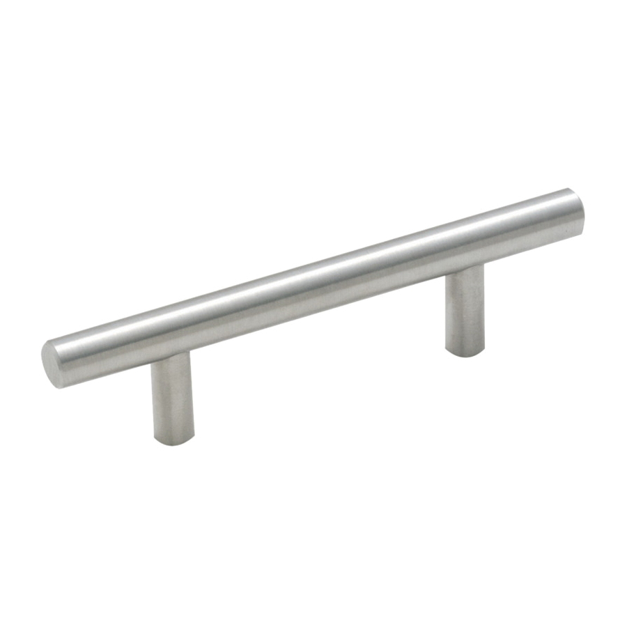 Bar Pulls Series 5PK19010CSG9 Cabinet Pull, 5-3/8 in L Handle, Carbon Steel, Sterling Nickel