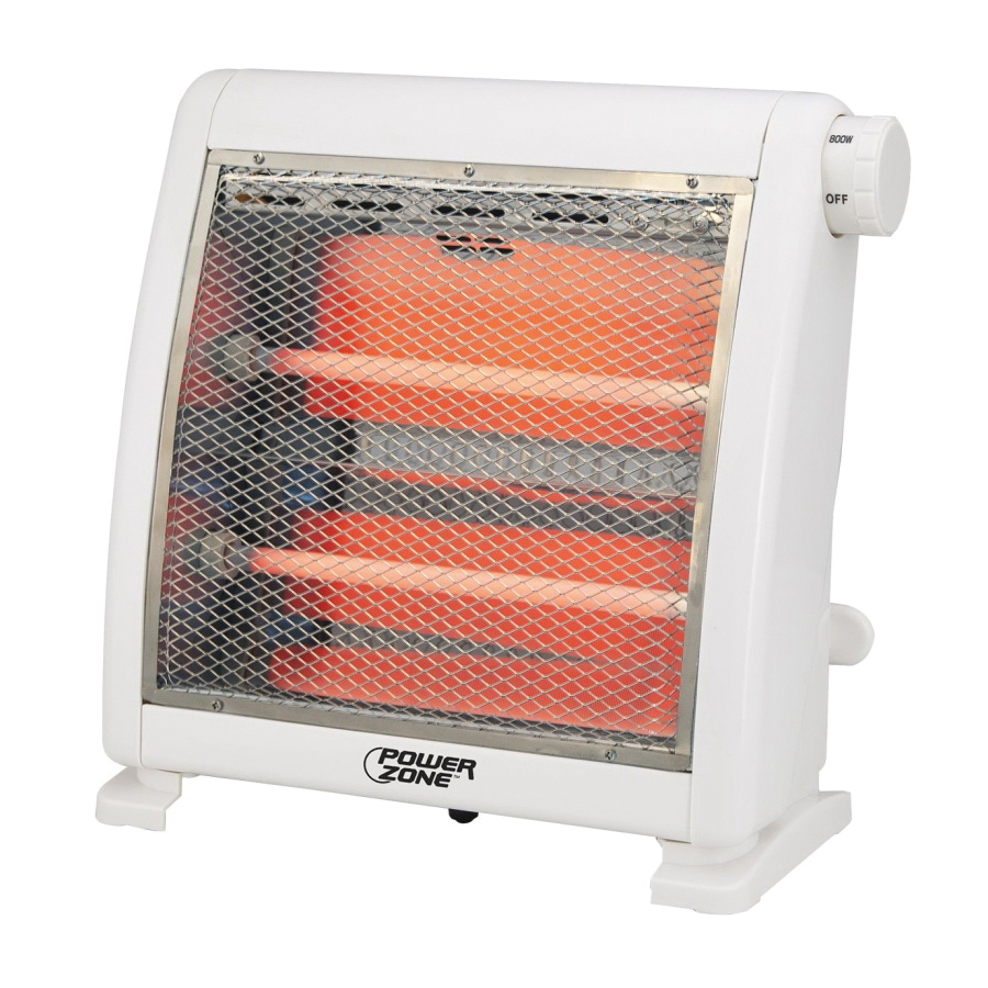H-5511 Infrared Quartz Radiant Heater, 12.5 A, 120 V, 400/800 W, 2-Heating Stage, White