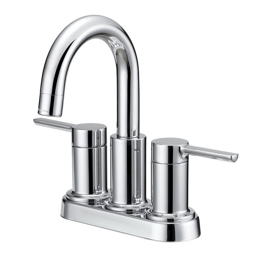 TOBI22010008CP Lavatory Faucet, 1.2 gpm, 2-Faucet Handle, 3-Faucet Hole, Metal/Plastic, Chrome