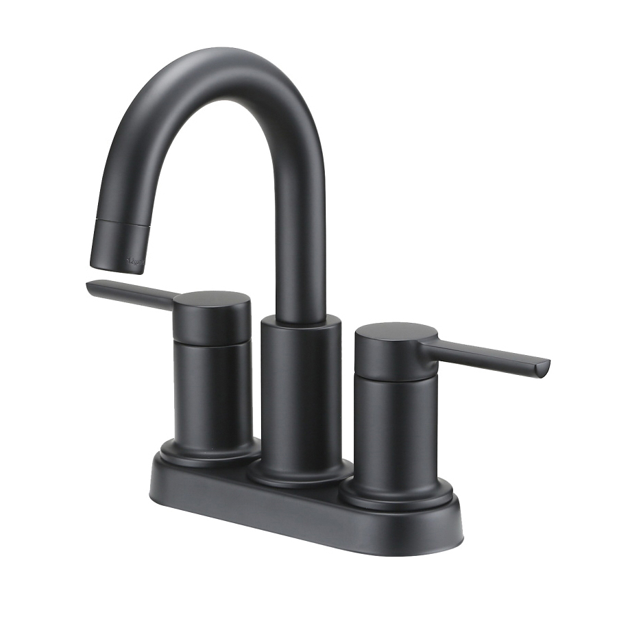 TOBI22010010BL Lavatory Faucet, 1.2 gpm, 2-Faucet Handle, 3-Faucet Hole, Metal/Plastic, Matte Black