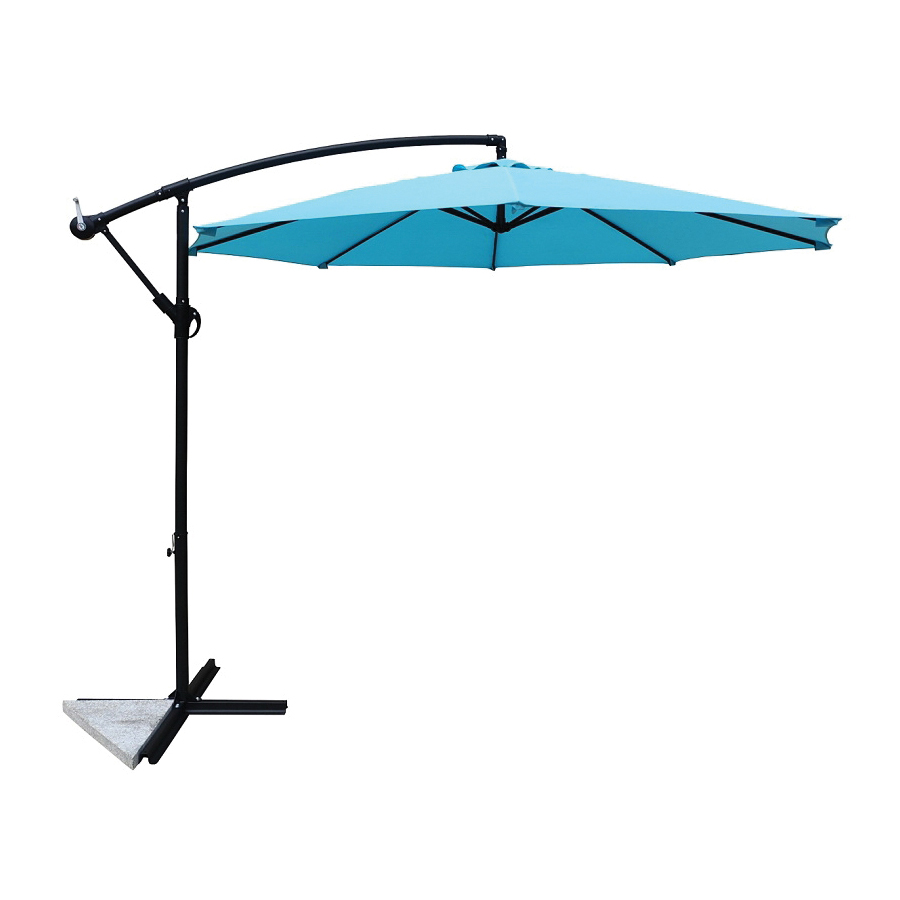 UMSC10BKOBD-67 Umbrella and Stand, 98.4 in OAH, 10 ft W Canopy, 10 ft L Canopy, Round Canopy