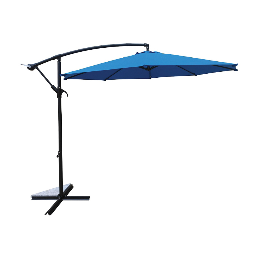 UMAC10BKOBD-34 Umbrella and Stand, 98.4 in OAH, 10 ft W Canopy, 10 ft L Canopy, Round Canopy