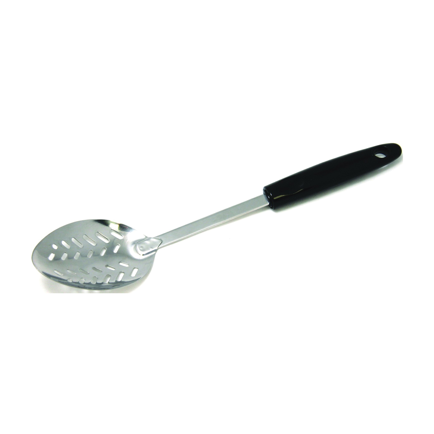 12931 Spoon, 12 in OAL, Stainless Steel, Black, Chrome