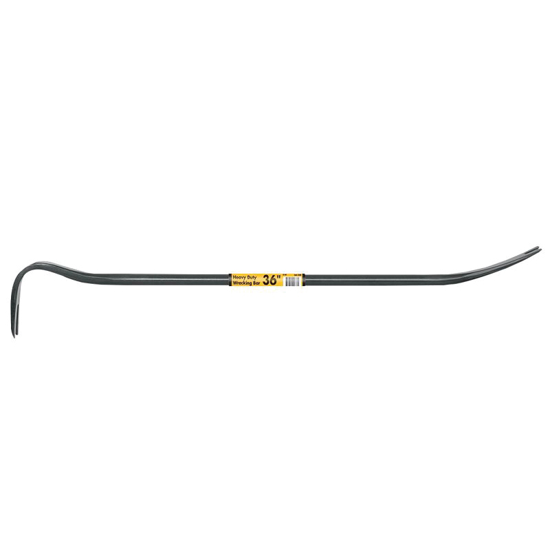 BU-90X Wrecking Bar, 36 in L, Steel, Black, 7/8 in Dia