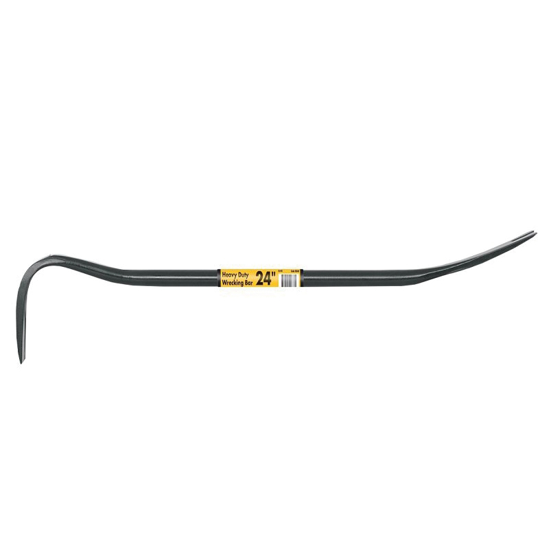 BU-60X Wrecking Bar, 24 in L, Steel, Black, 7/8 in Dia