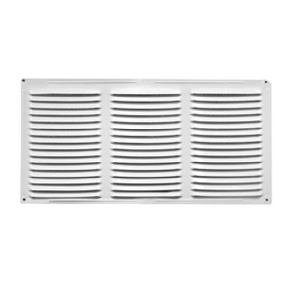 Duraflo 61VENT164WH Soffit Vent, 16 in L, 4 in W, 15.8 sq-in Net Free Ventilating Area, Metal, White