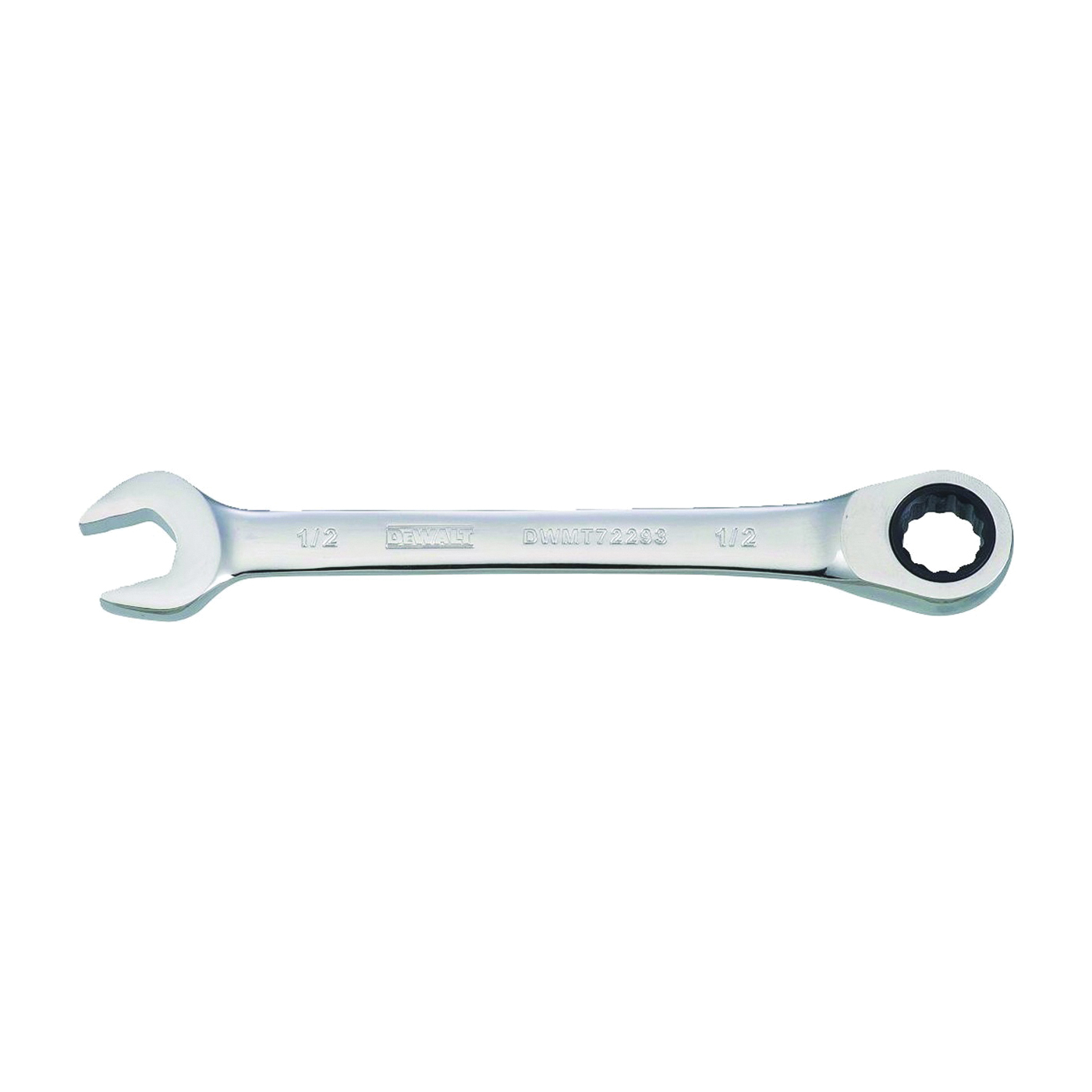 DWMT72293OSP Combination Wrench, SAE, 1/2 in Head, 6-15/32 in L, Chrome, Comfort-Grip Handle