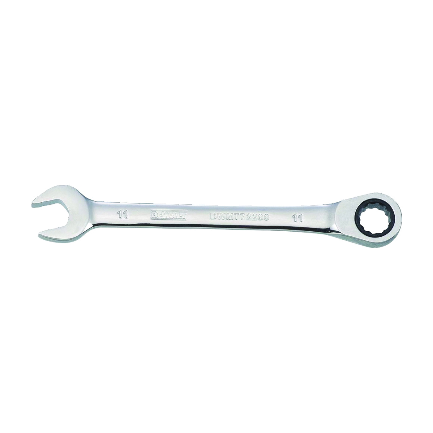 DWMT72299OSP Combination Wrench, Metric, 11 mm Head, 5-25/32 in L, 12-Point, Chrome, Comfort-Grip Handle