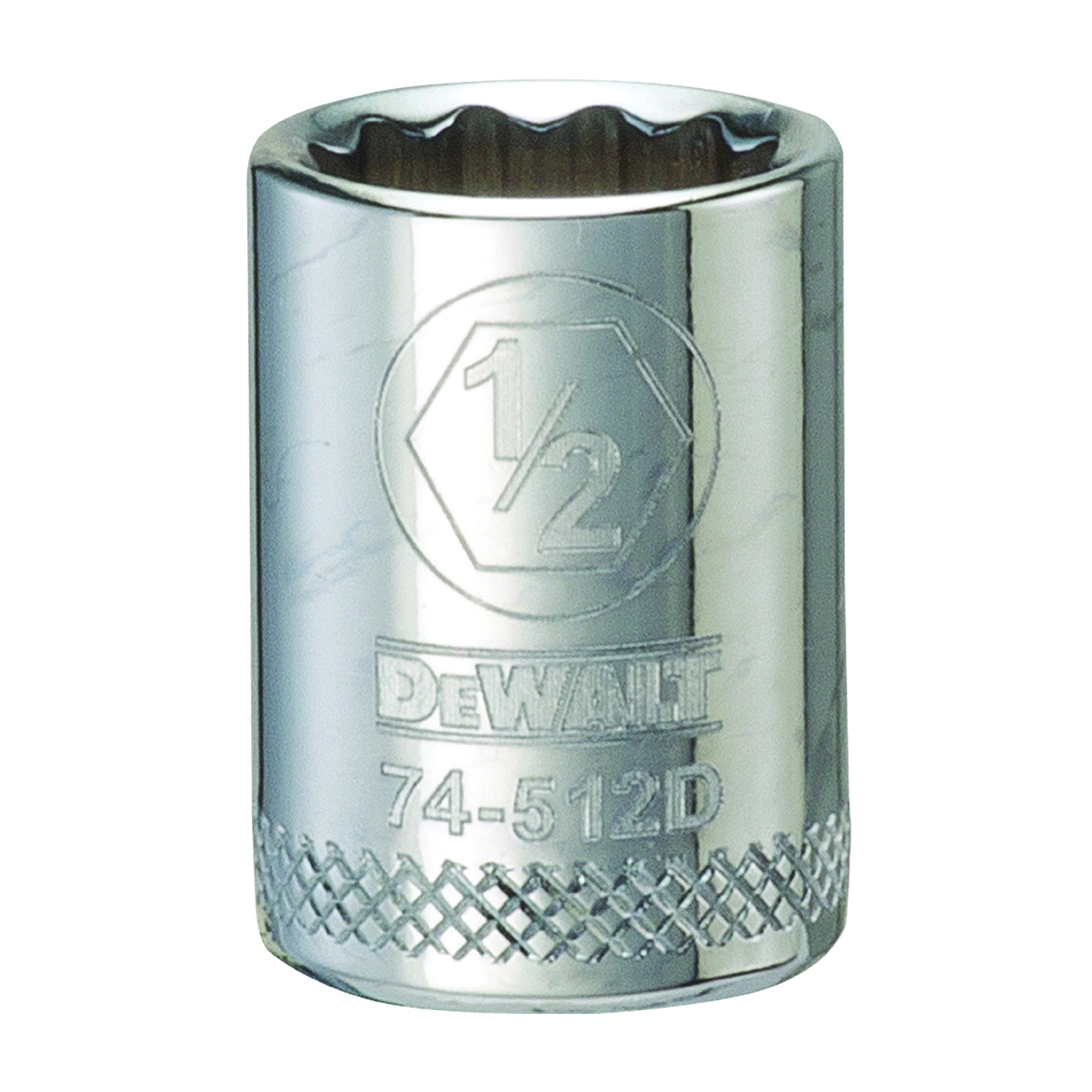 DWMT74512OSP Hand Socket, 1/2 in Socket, 3/8 in Drive, 12-Point, Vanadium Steel, Polished Chrome