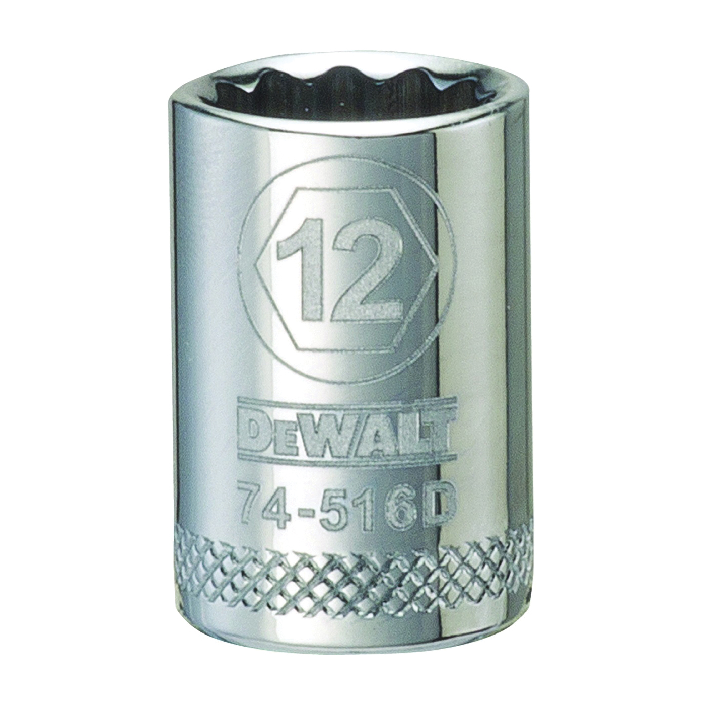 DeWALT DWMT74516OSP Hand Socket, 12 mm Socket, 3/8 in Drive, 12-Point, Vanadium Steel, Polished Chrome